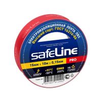 Изолента 0,15х15ммх10м красная Safeline