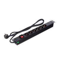 Сетевой фильтр 1,8 м чёрный 6 розеток 19" 700506102 SHIP