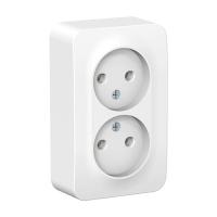 PA-102-VEG 16A розетка двухместная без заземления Sirius