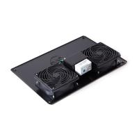 Вентиляторная панель 2х12см (черная) с термостатом 700402112Т SHIP